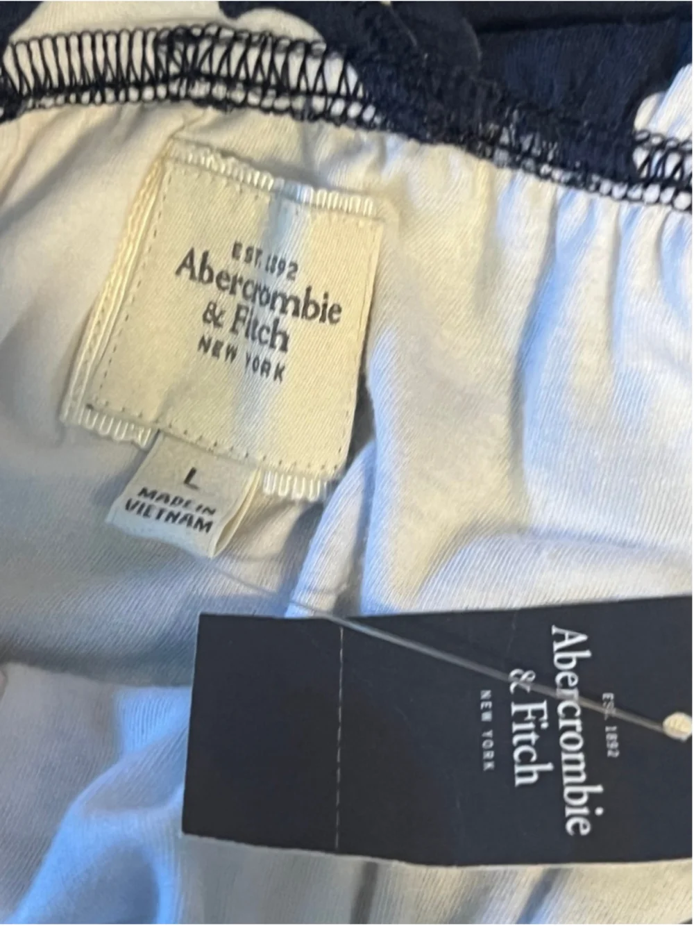 NWT Abercrombie & Fitch Navy Blue White Floral Maxi Dress